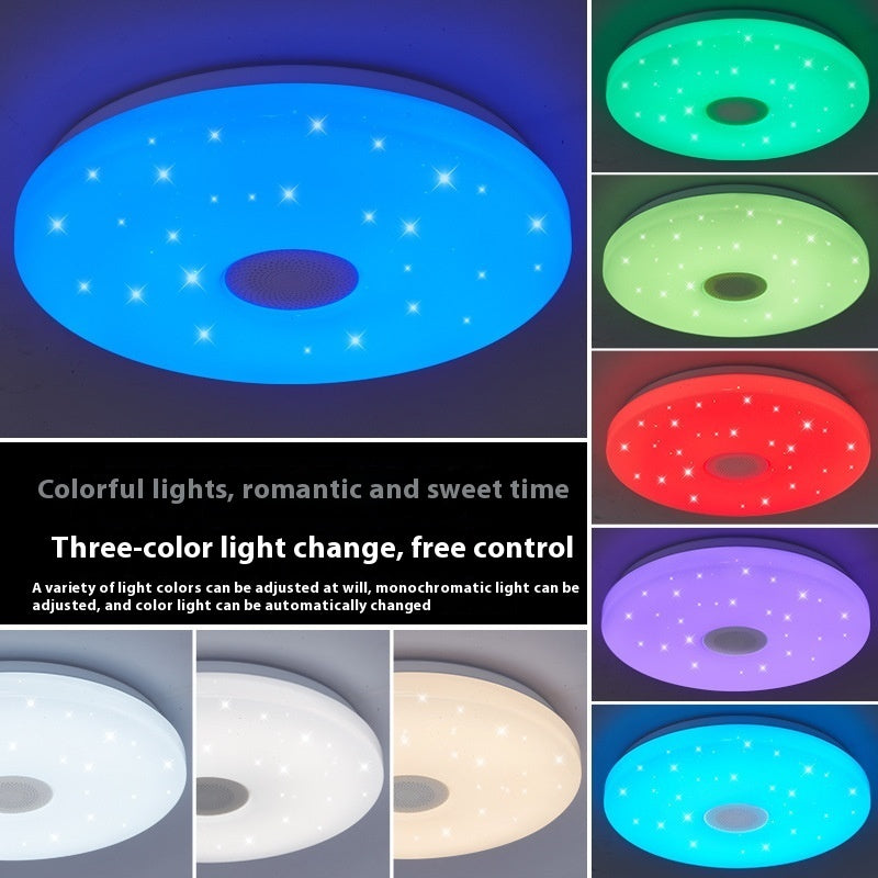 Smart Wifi Speaker Ceiling Lamp RGB Graffiti Remote Control Bluetooth Audio