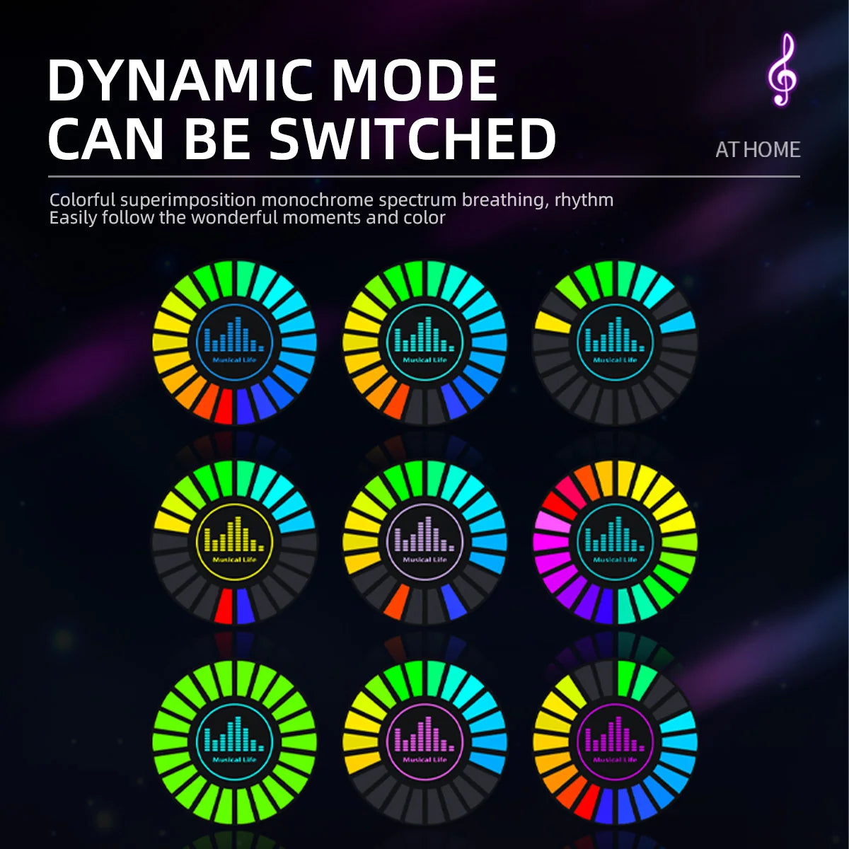 Car USB 5V Interior Air Outlet Aromatherapy Round Pickup Lamp RGB Colorful Ambient Air Fresher Cologne Ocean Fragrance