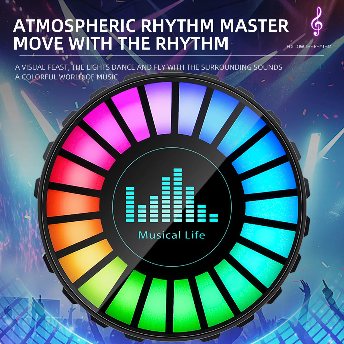 Car USB 5V Interior Air Outlet Aromatherapy Round Pickup Lamp RGB Colorful Ambient Air Fresher Cologne Ocean Fragrance