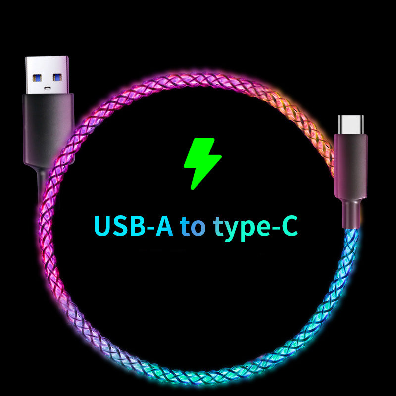 Fashion Personality RGB Luminous Data Cable